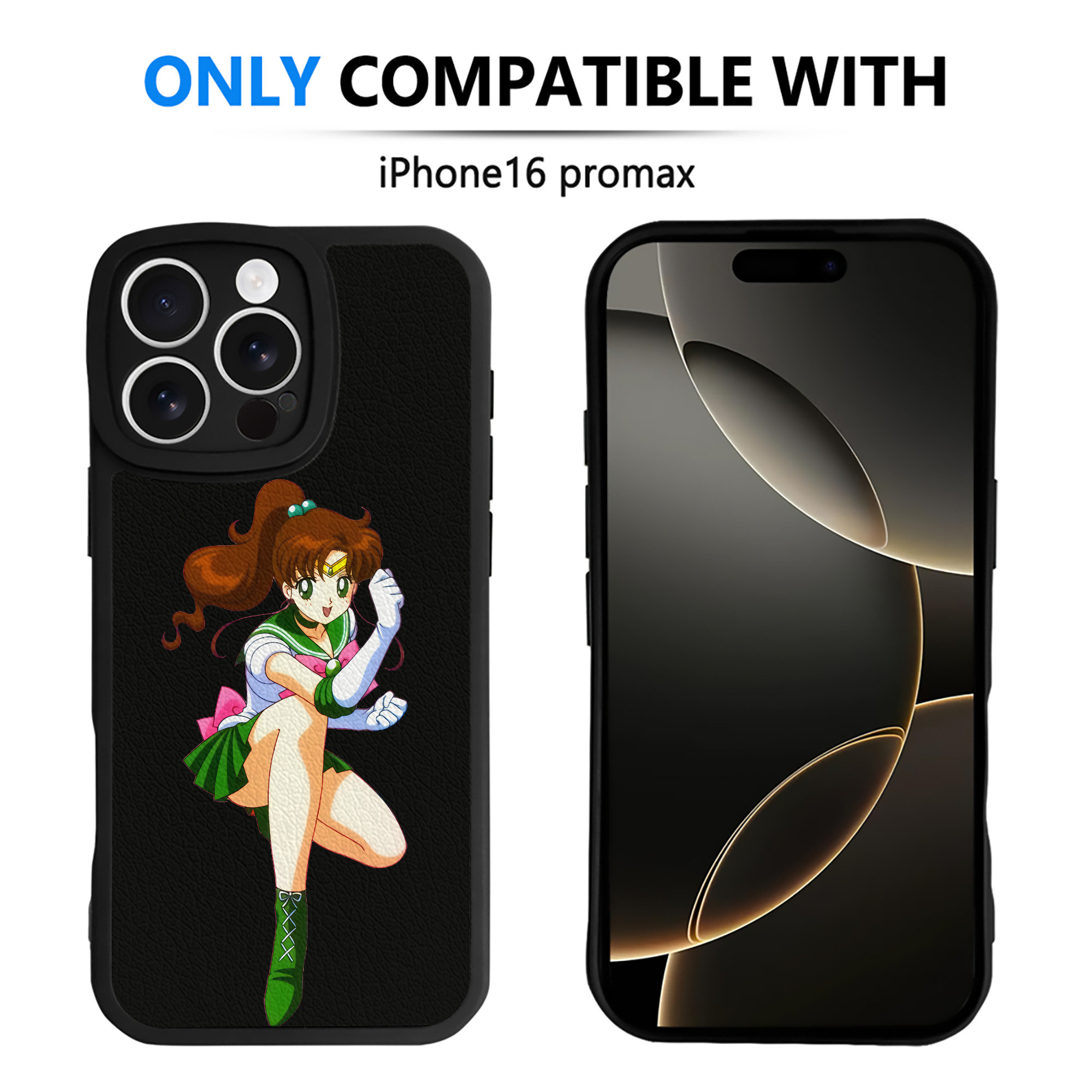 （画像用） 美少女戦士セーラームーン 木野 まこと きの まこと Sailor Moon Kino Makoto （セーラージュピター；Sailor Jupiter） 【iPhone 16シリーズ対応】シリコンスマホケース（レザー調） 材質：シリコン